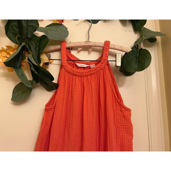 King Universal Women’s Sleeveless Cottage Core Beachy Orange Small - Picture 2 of 16